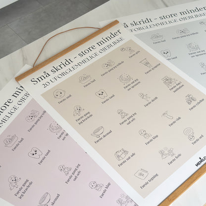 Plakat "Små skridt - store minder"