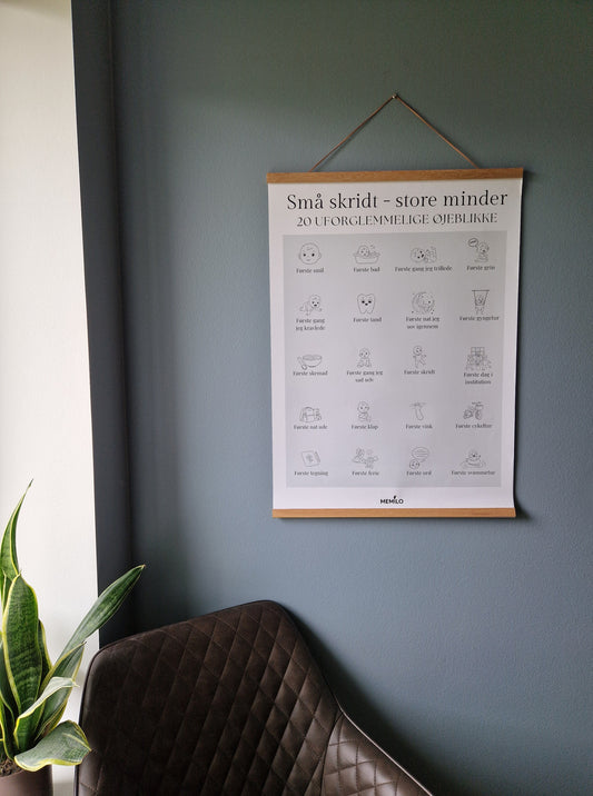 Plakat "Små skridt - store minder"