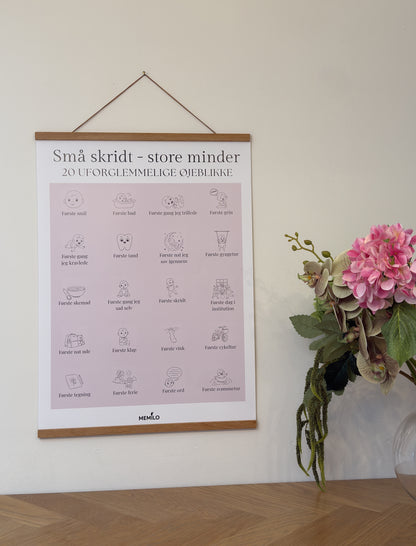 Plakat "Små skridt - store minder"