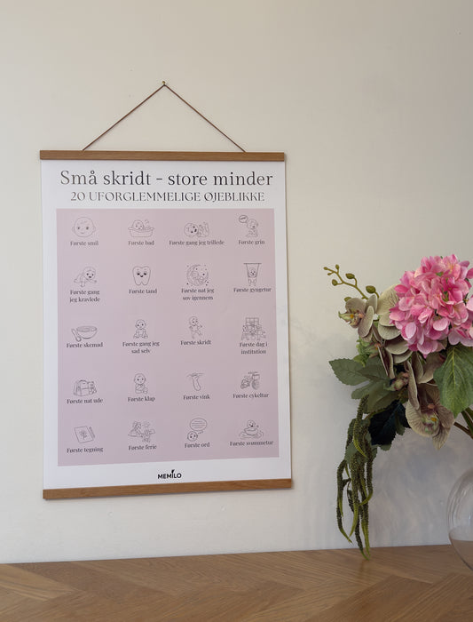 Plakat "Små skridt - store minder"