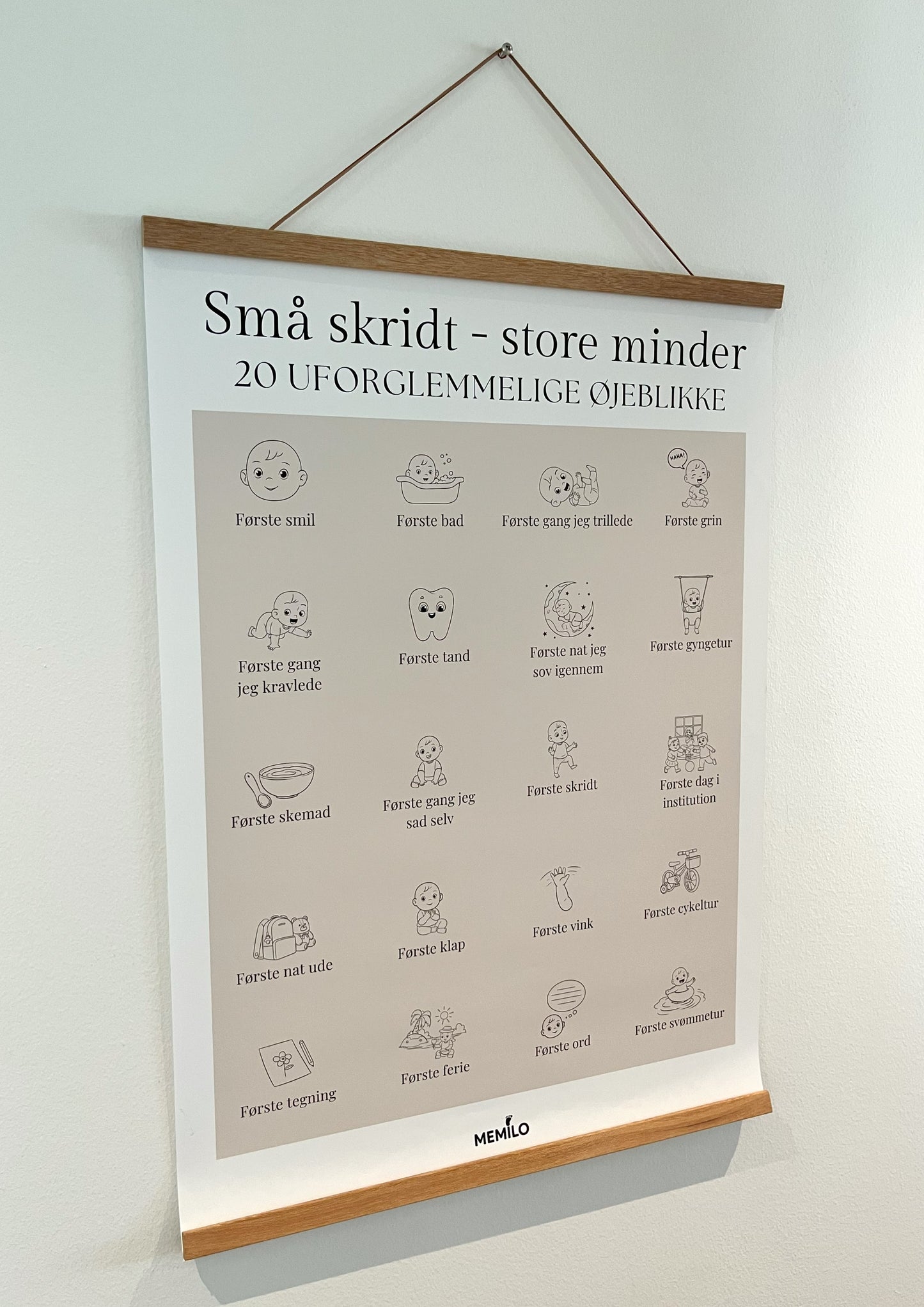 Plakat "Små skridt - store minder"
