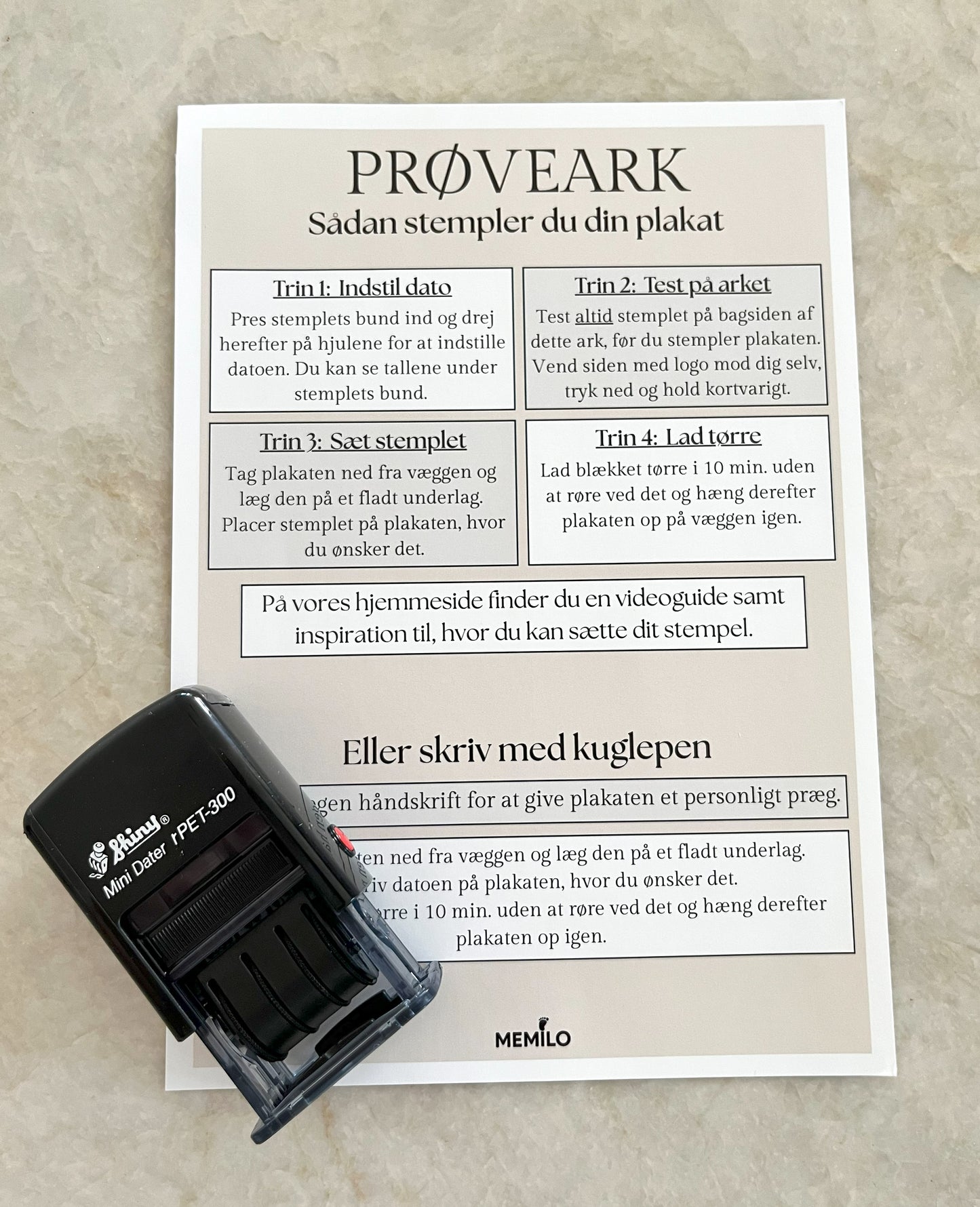 Plakat "Små skridt - store minder"